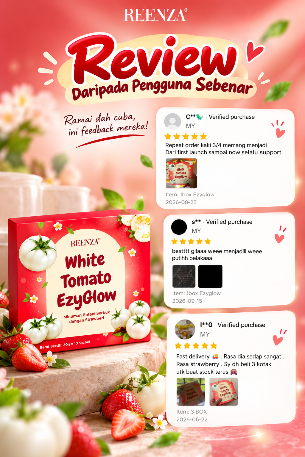 Review Pelanggan Reenza EzyGlow