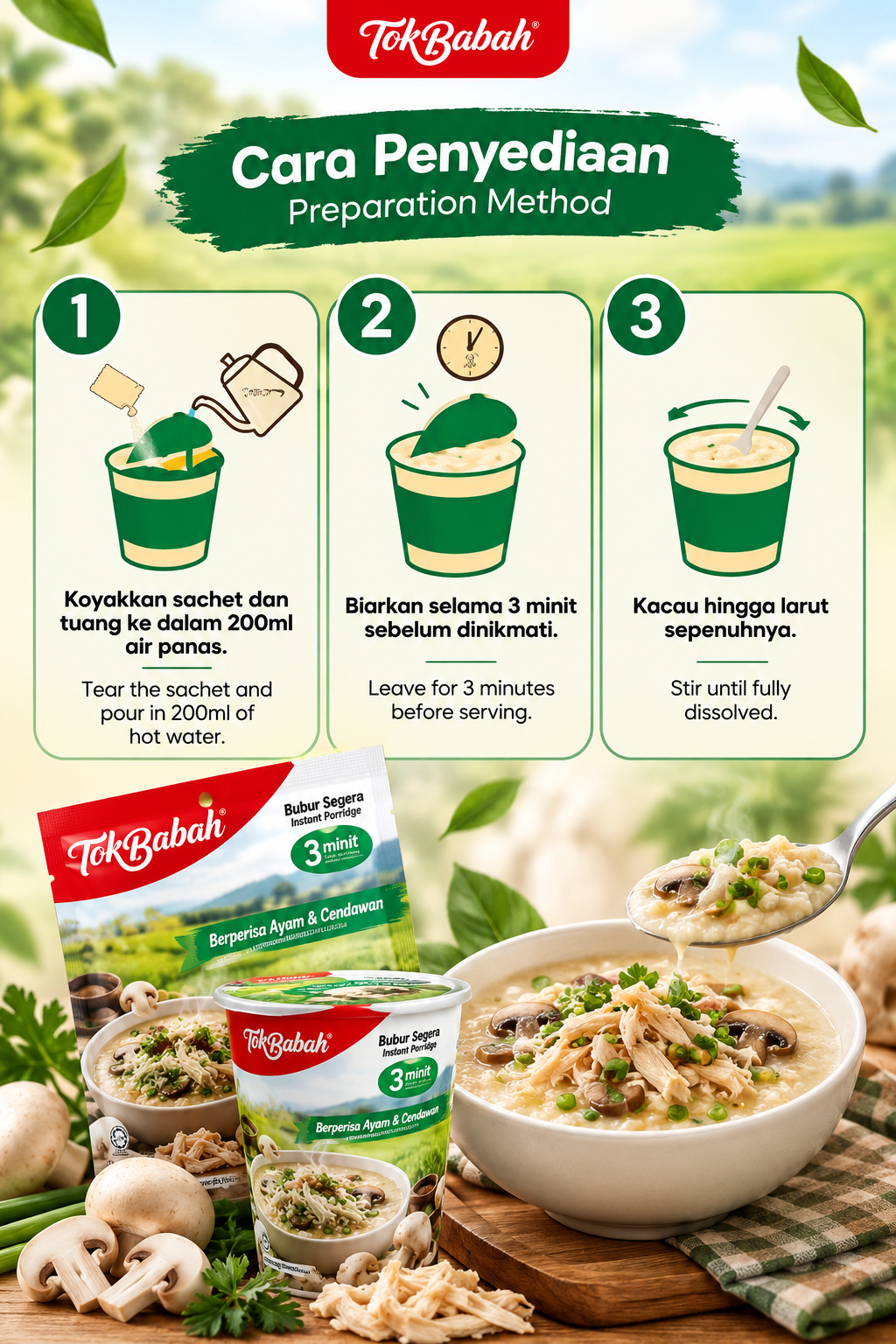 Cara Penggunaan Bubur TokBabah